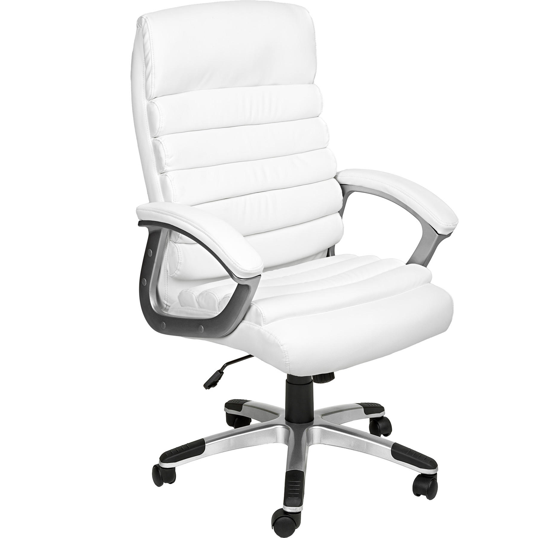 BÜROSTUHL Paul,einstellbare Wippfunktion,weiß - Weiß, Textil (66/124/60cm) - tectake