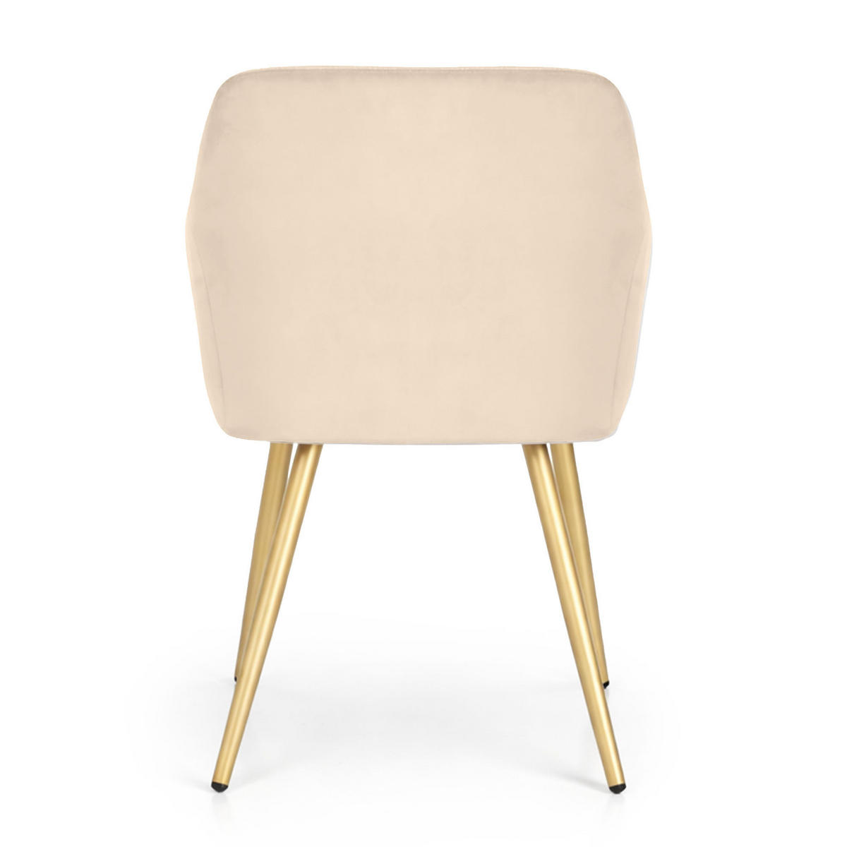 ČALÚNENÁ STOLIČKA, sada 4 ks, kovové nohy béžové, zlaté 54,5/83/58 - béžová, textil (55/83/51cm) - RAUMHIRSCH FURNITURE