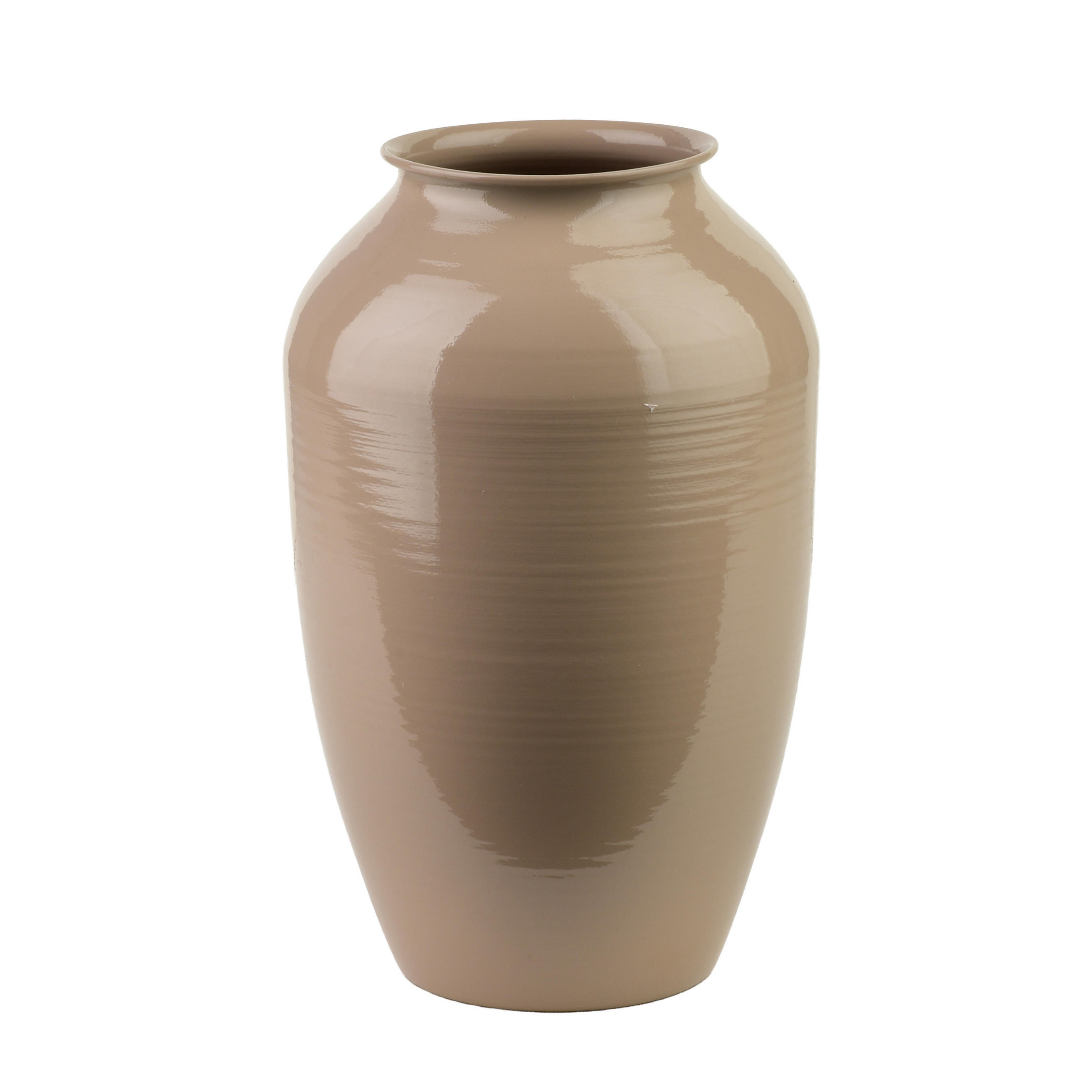 VASE Roger Beige 10x16,3xh26,5 cm Metall - Beige, Metall (26.5cm) - Mondex