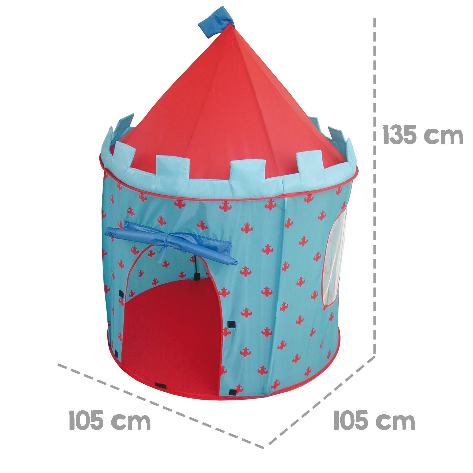 SPIELZELT Ritterburg - Blau/Rot, Textil (105/105cm) - Roba