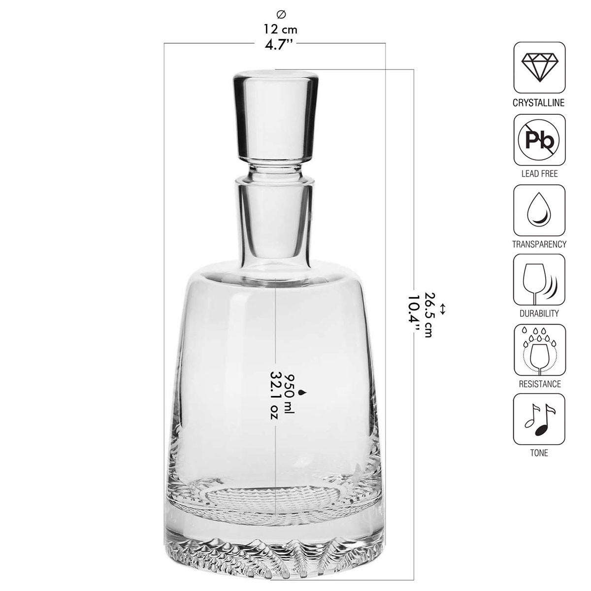 WHISKYKARAFFE FJORD, 950 ML, HANDGEFERTIGT - Transparent, Glas (0.95L) - Krosno Glass