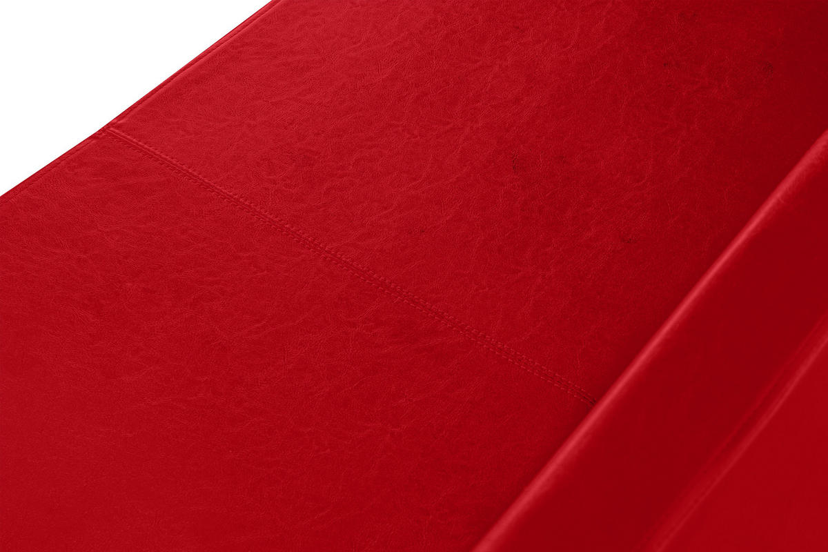 3-SITZER-SOFA ESPECTO Lederoptik, rot - Rot/Schwarz, Textil (67/71/171cm) - KONSIMO®