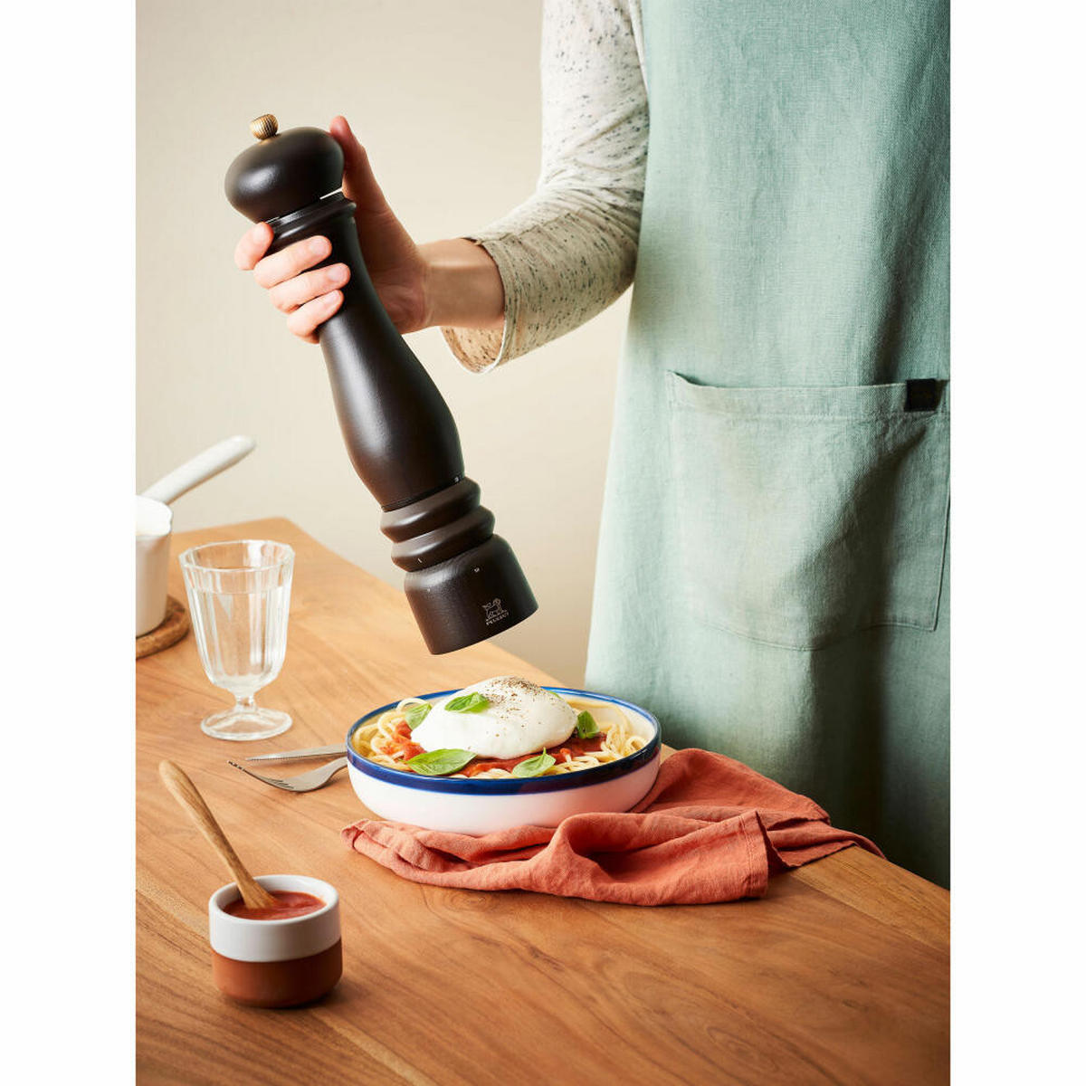 SALZMÜHLE Elektrisch Paris Électrique 34cm Buchenholz Schokolade Stahlmahlwerk - Braun, Holz (7.3/34/7.3cm) - PEUGEOT