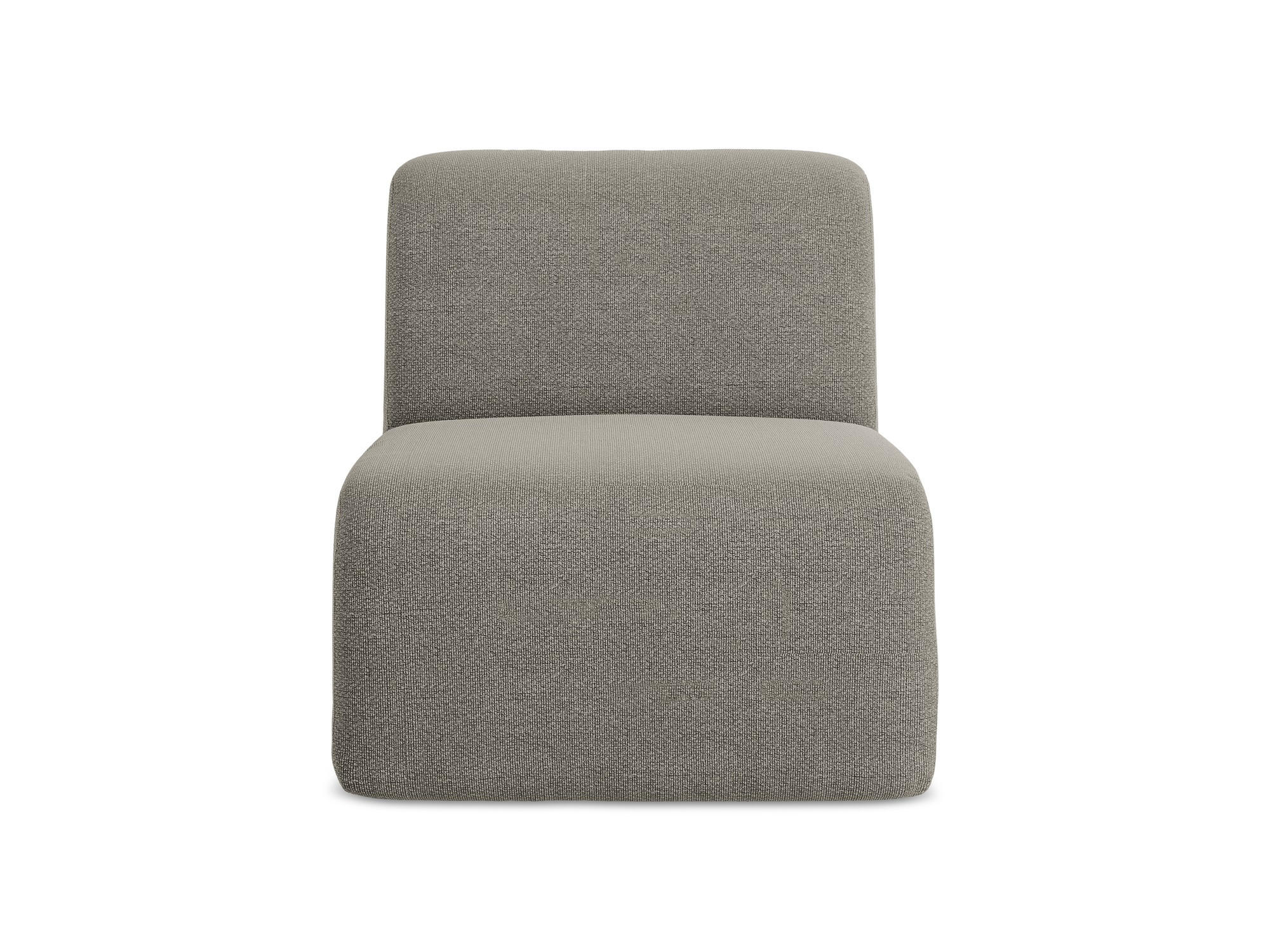 SOFAELEMENT Bouclé Stoff Grau - Schwarz/Grau, Holzwerkstoff/Kunststoff (70/75/94cm) - Makamii