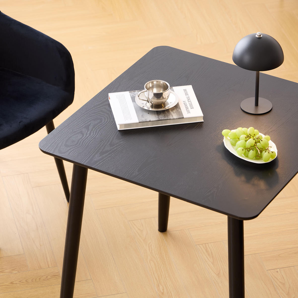 ESSTISCH Rechteckig Schwarz 75 x 75 x 75 (cm) - Schwarz, Holz (75/75/75cm) - Nordlys
