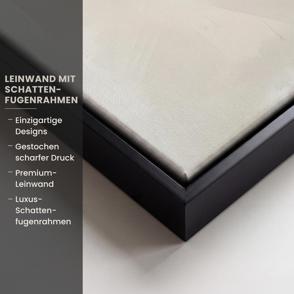 LEINWAND Bilder mit Rahmen - Blume - Beige - Farbe - Schatten - 40x60 - Creme, Textil (40/60cm) - MuchoWow