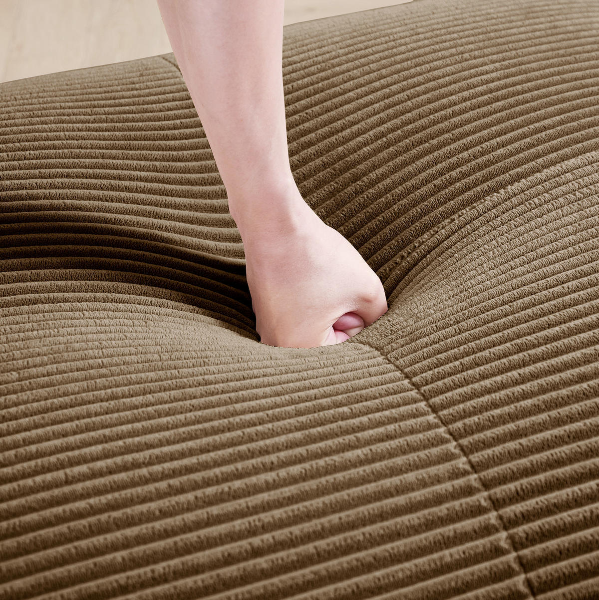 SOFA modular rahmenlos Cord Brown - Braun, Textil (298/75/103cm) - IVMEU