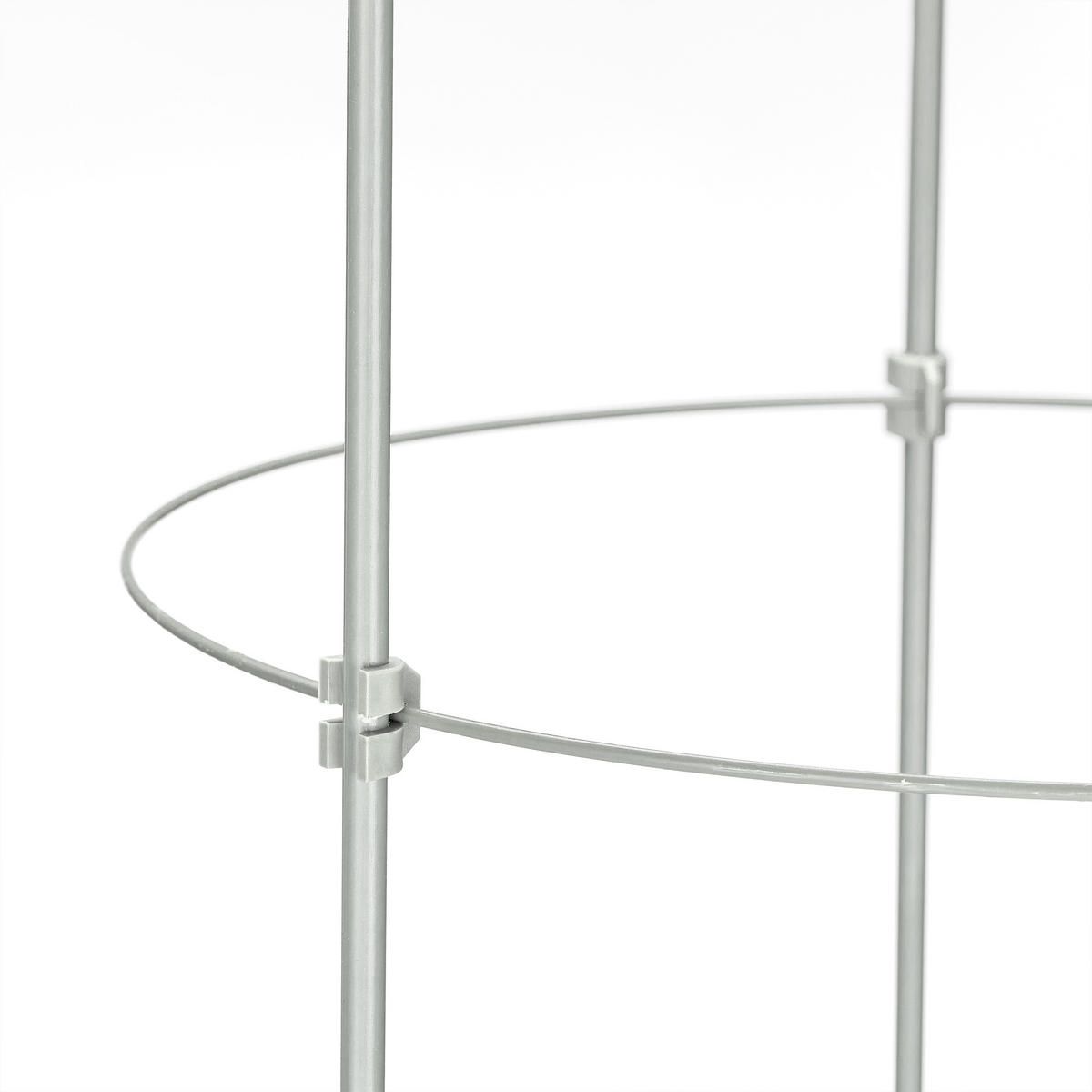 2XPODPORA rastlín - sivá, kov/plast (30/120/30cm) - Relaxdays