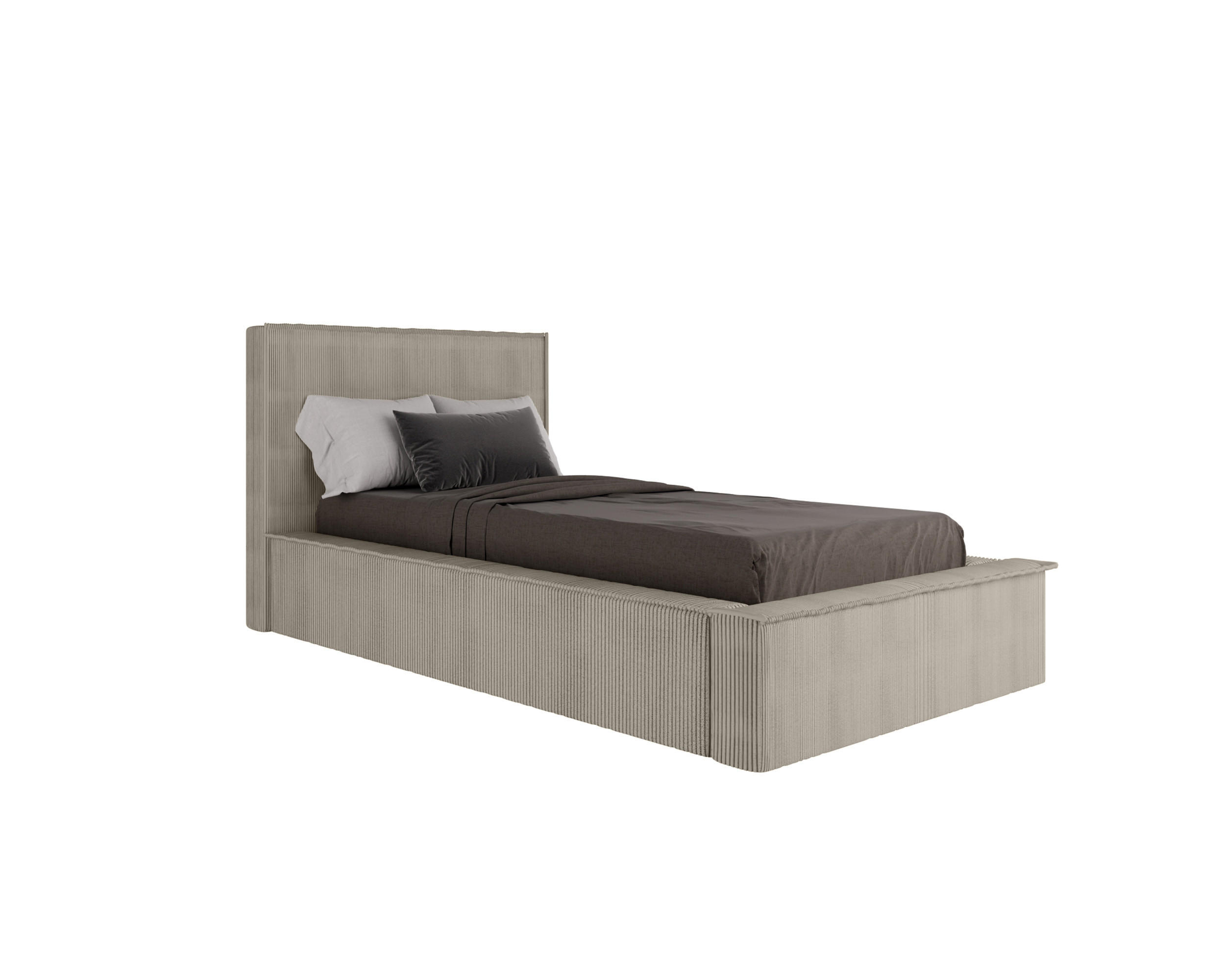 POLSTERBETT SANA 90x200cm Elegantes Polsterbett für modernen Wohnstil , ohne matratze, beige - Beige, Holz (90/200cm) - Homesy