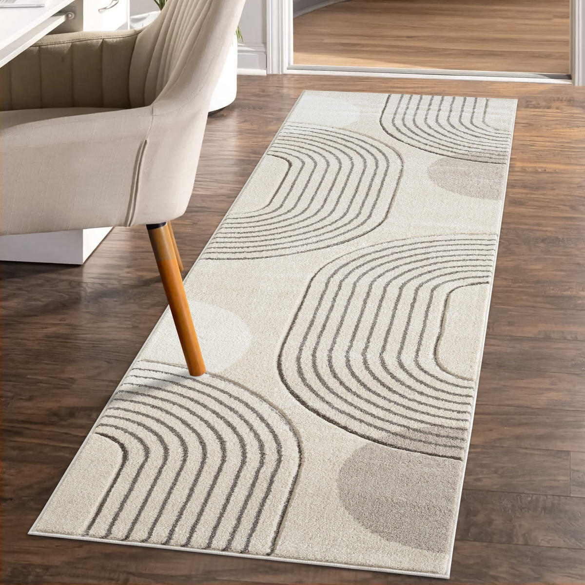 KURZFLOR-TEPPICH Bonito 7170 Braun 80x300 cm - Braun, Textil (80/300cm) - carpet city