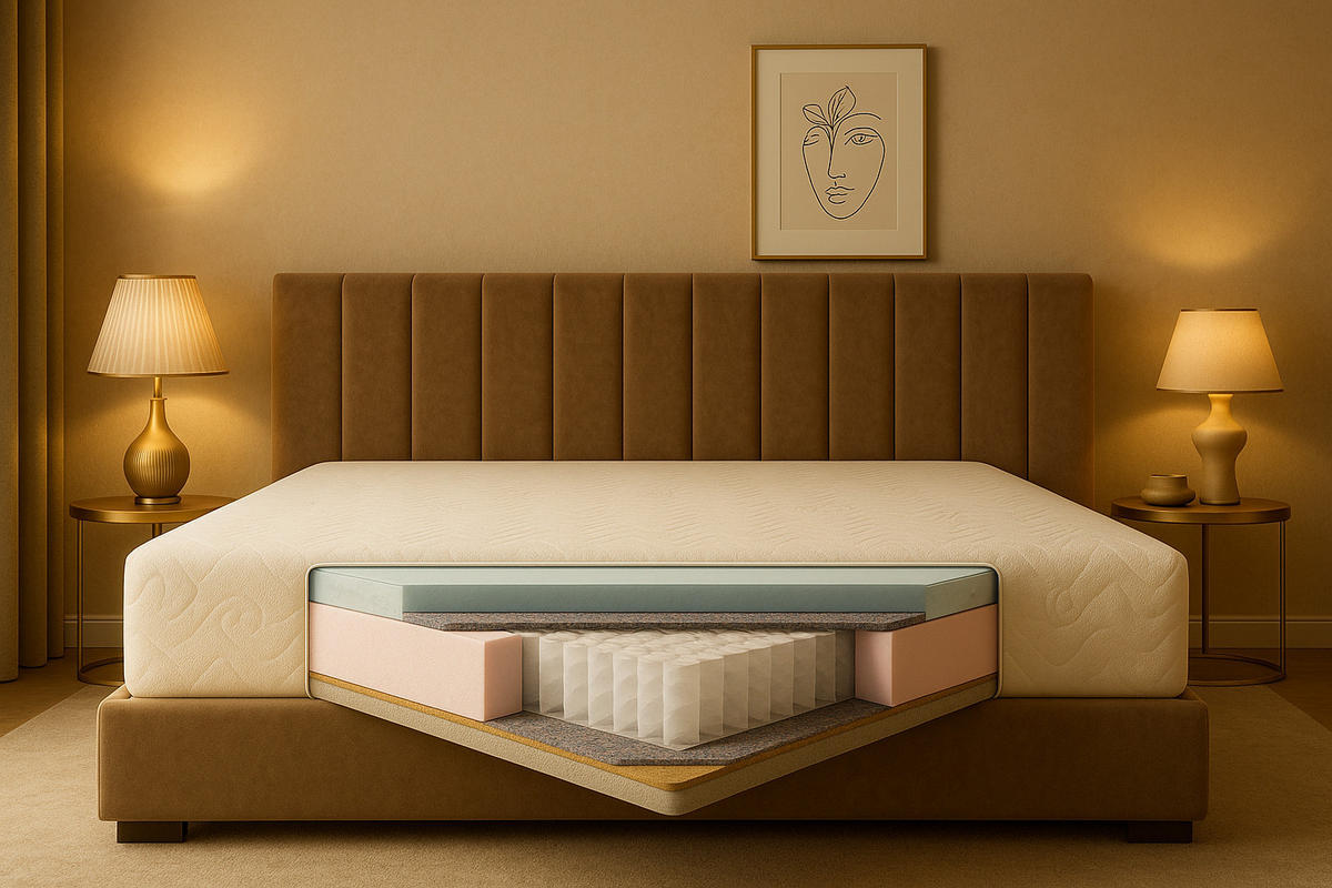 TASCHENMATRATZE Matratze KRETA, 200x200 cm, H2/H3 - Weiß, Textil (200/200cm) - Kaiser Möbel