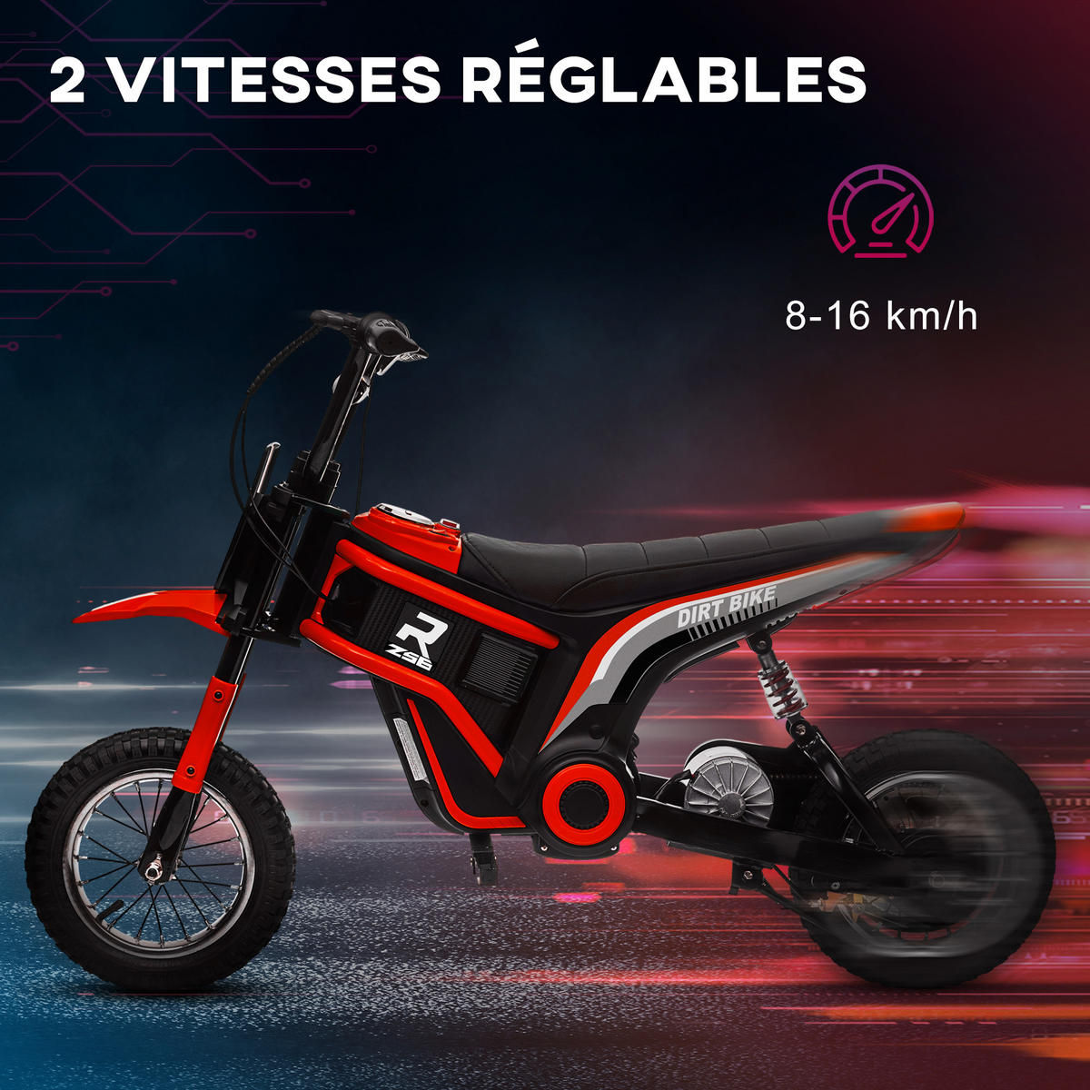 ELEKTRO-MOTORRAD DE-13147 8-16 km/h Rot - Rot, Kunststoff (119/64/76.5cm) - ComfortXL