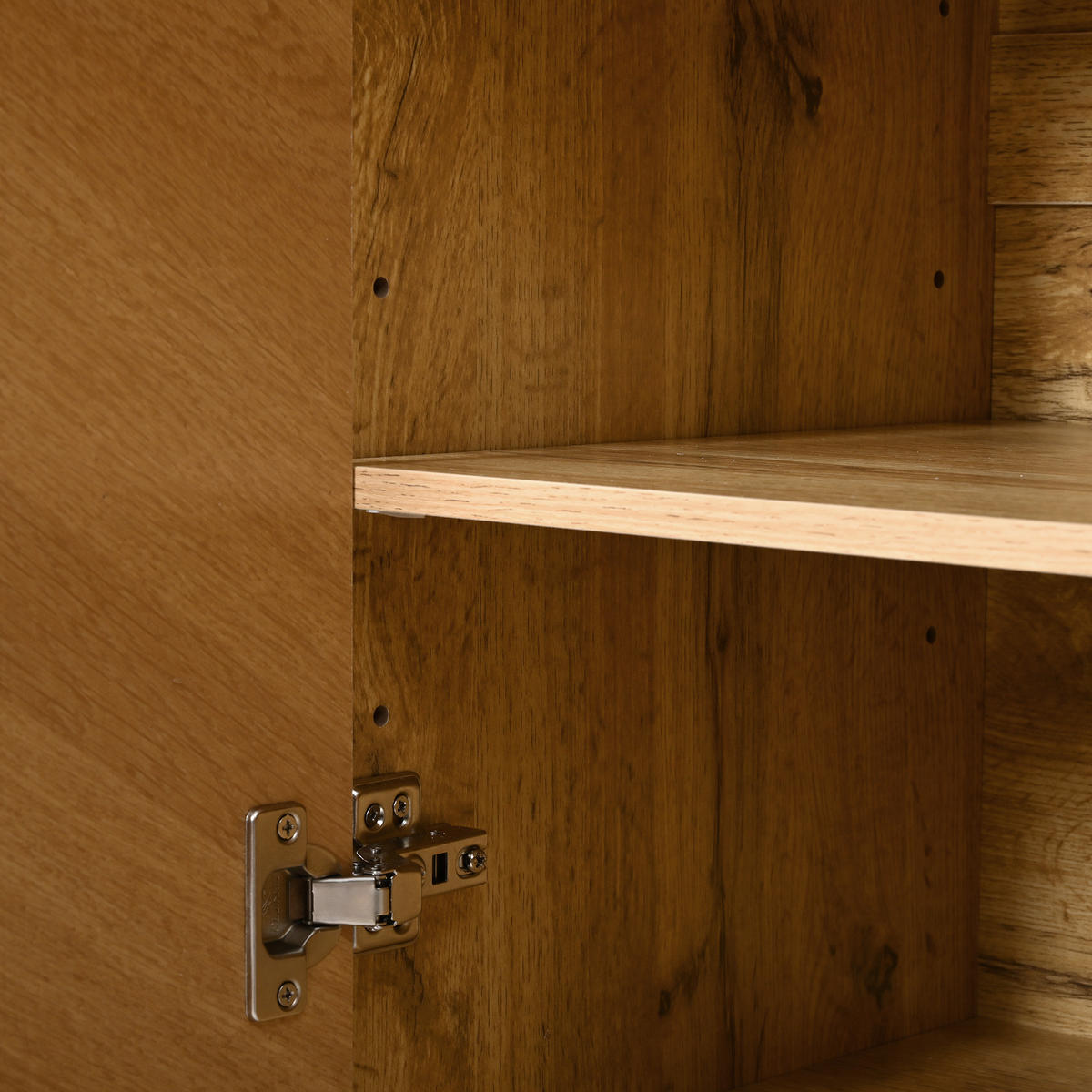 SCHUHSCHRANK aus MDF 80x38x100cm in Natur mit Soft-Close - Naturfarben, Holzwerkstoff (80/100/38cm) - Modfu