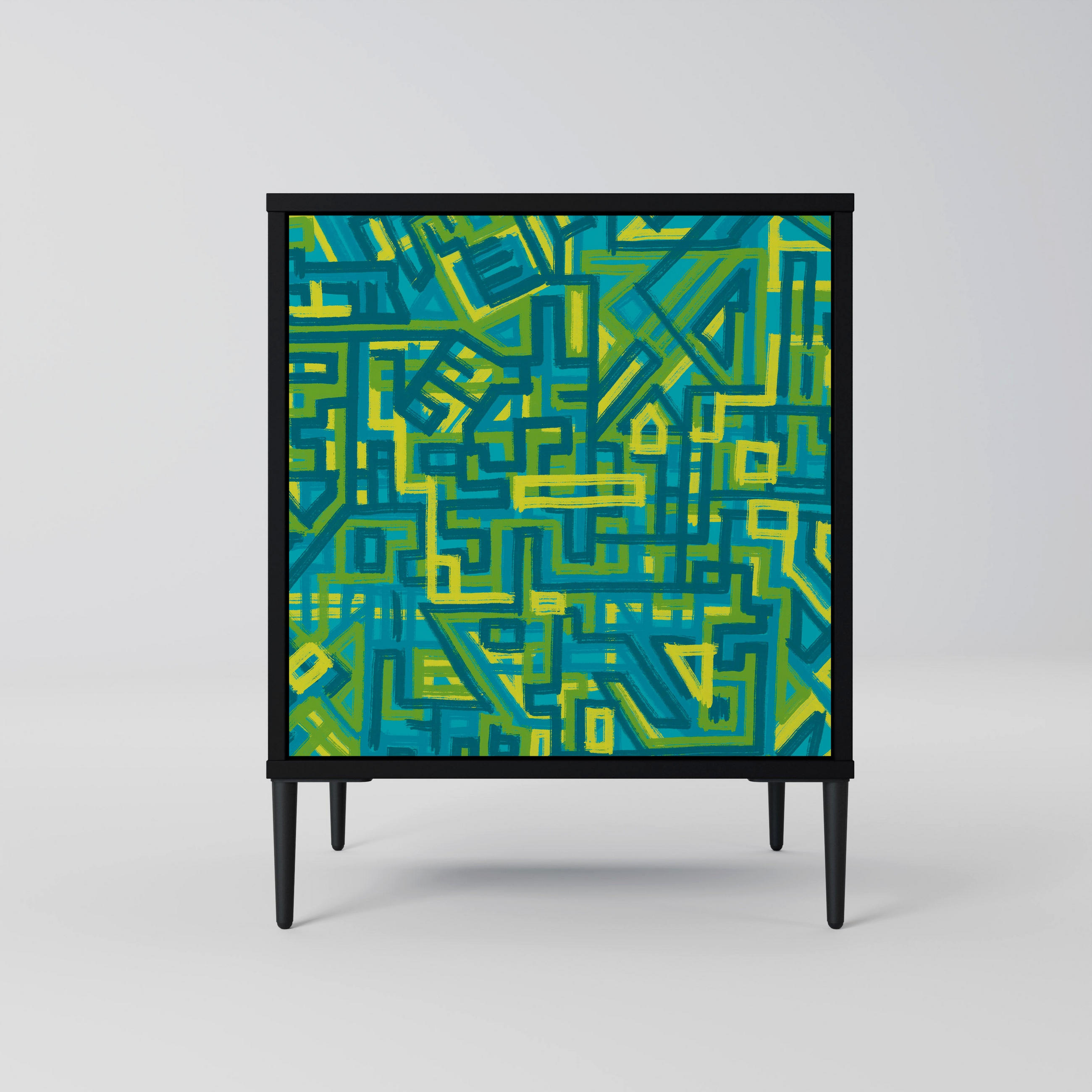 SpaceRebels Sideboard Schwarz 57.5x72.5x42 cm