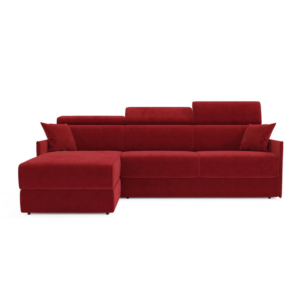 ECKSOFA Miryam - Rot, Metall (232/98cm) - Divani.store
