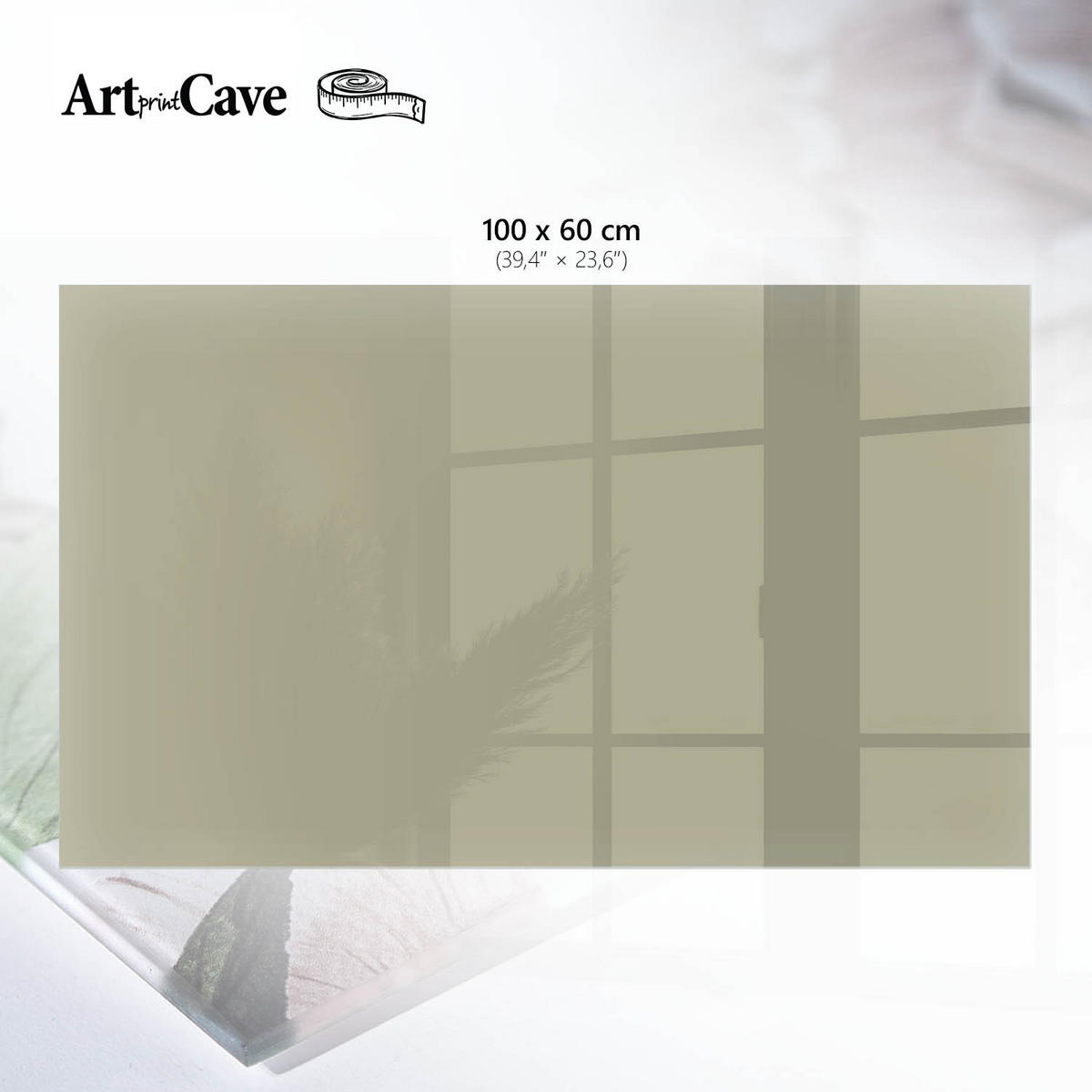 TISCHPLATTE 100x60 cm – Dunkelcreme - Braun, Glas (100/60/0.4cm) - Wallfluent