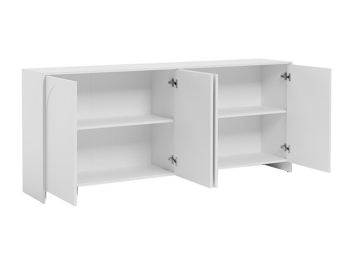 SIDEBOARD - 198 cm x 40 cm - holz - weiß Nalyra - Weiß, Holz (198/85/40cm) - Vente-Unique