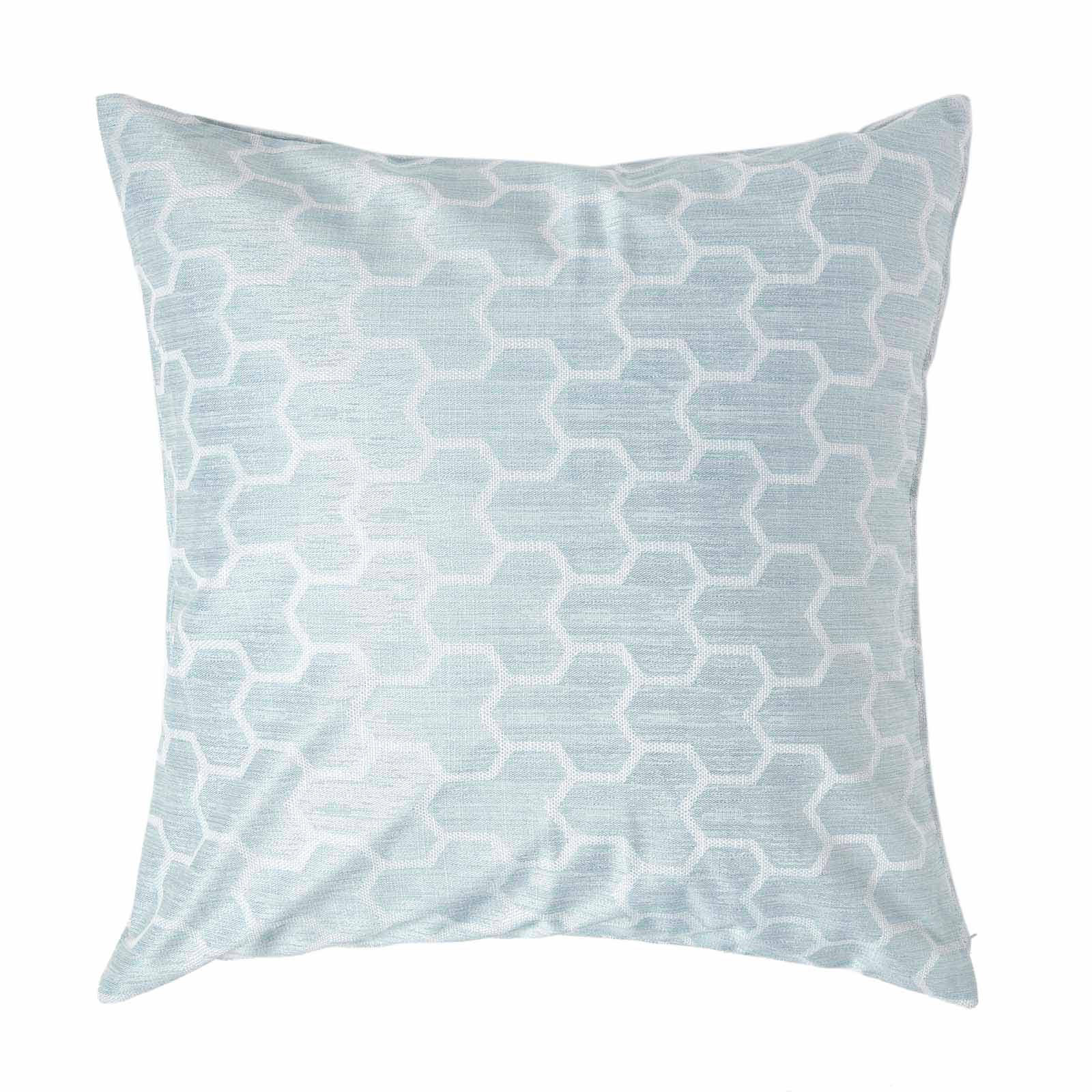 KISSENHÜLLE Jacquard geometrisch 60/60 cm - Blau, Textil (60/60cm) - Homescapes
