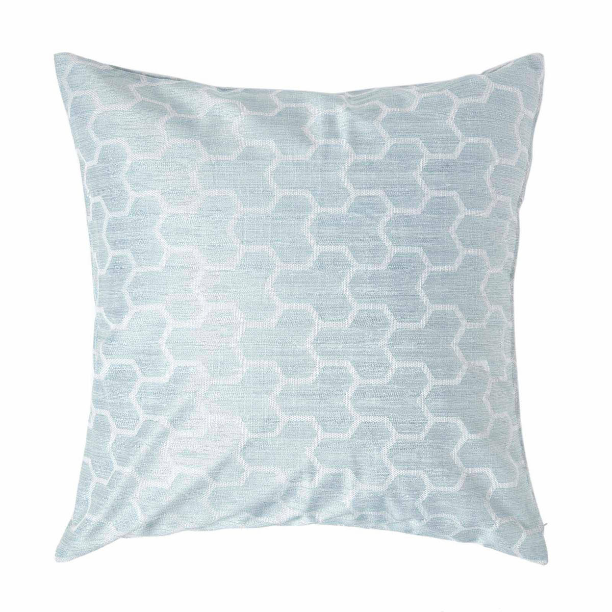 KISSENHÜLLE Jacquard geometrisch 60/60 cm - Blau, Textil (60/60cm) - Homescapes