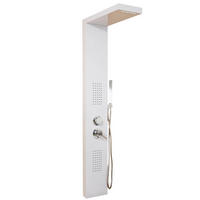 DUSCHPANEEL CASCATA - Weiß - Weiß, Metall (20/142/50.5cm) - Home Deluxe