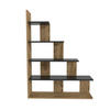BÜCHERREGAL Echo Oake Schwarz - Dunkelbraun/Schwarz, Holzwerkstoff (90/120/21.8cm) - Decorotika