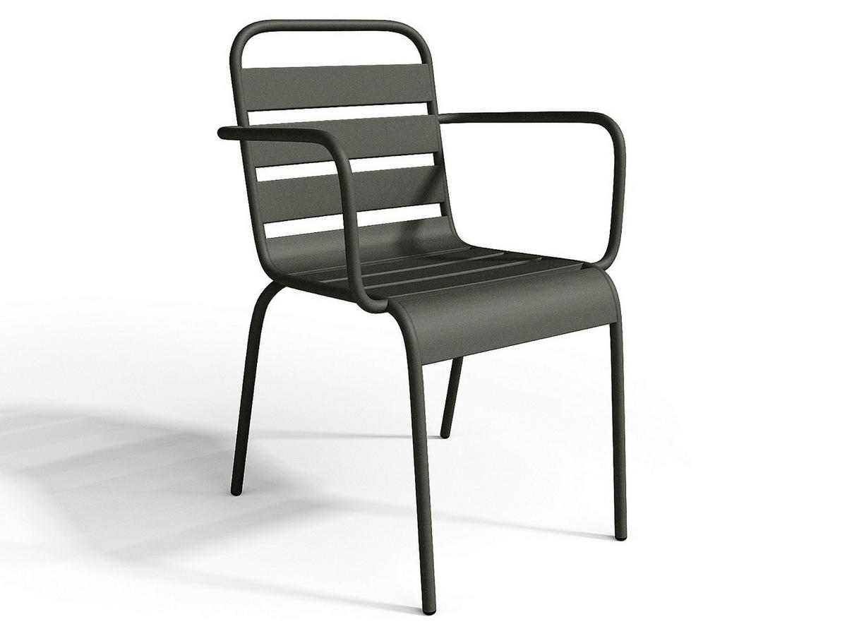 GARTENESSGRUPPE im Set - 4 -Sitzer - Stahl - anthrazitgrau - MIRMANDE - Anthrazit, Metall - Vente-Unique