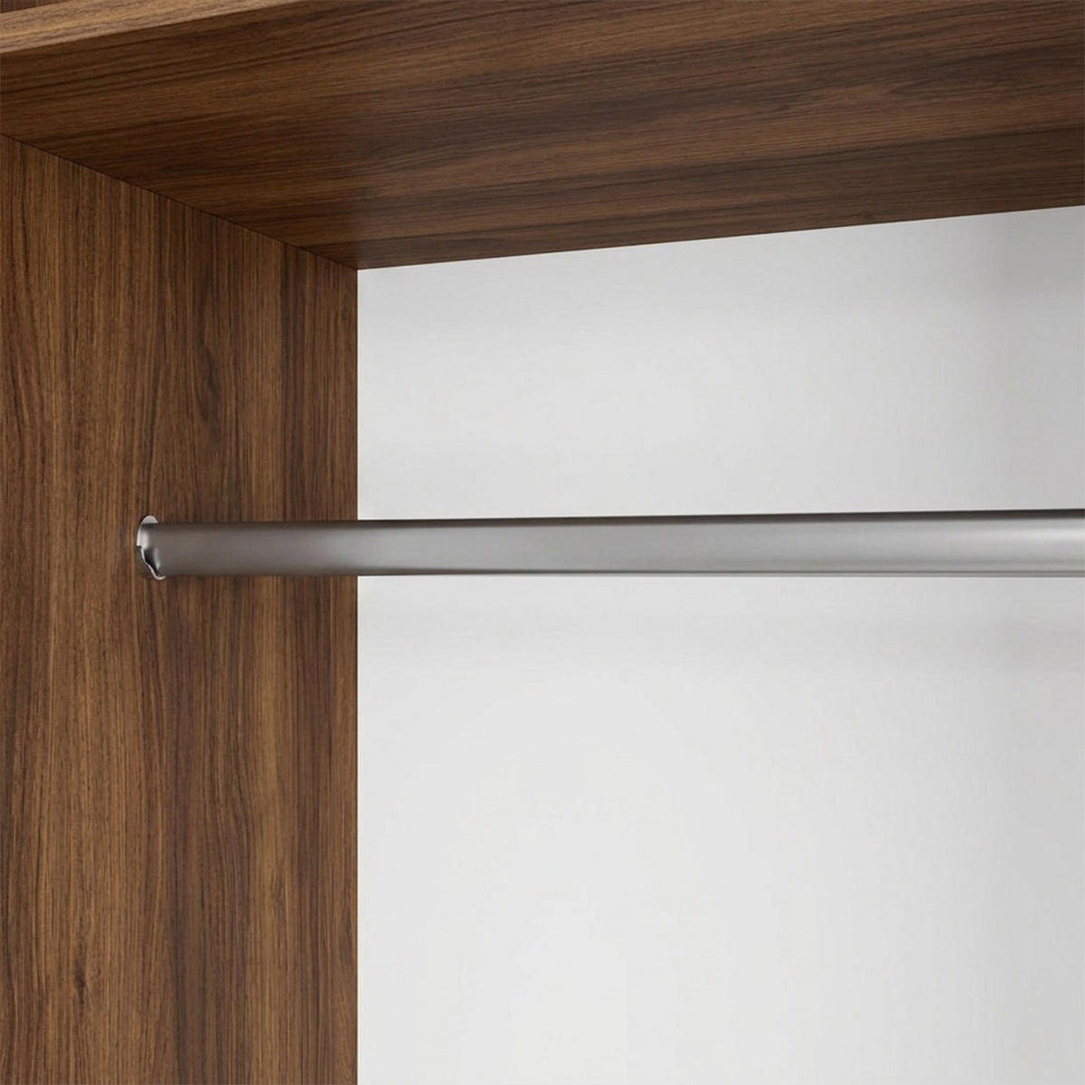 SCHWEBETÜRENSCHRANK Debra II mit Schubladen und Spiegel 120/216/61 Walnuss - Walnussfarben, Holzwerkstoff (120/216/61cm) - Beautysofa
