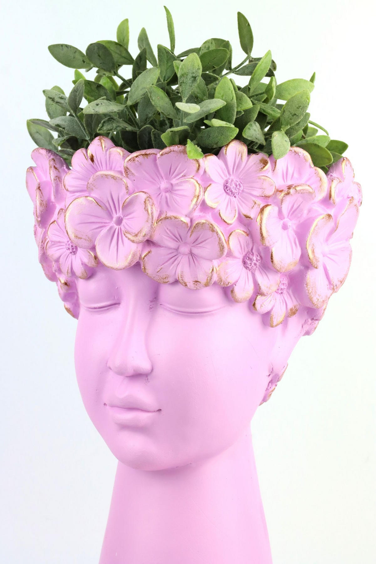 PFLANZFIGUR Flora rosa - Rosa, Kunststoff (21/33/20cm) - FURNARO