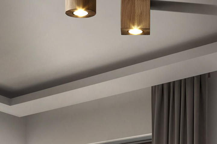 Aufbauspots holzfarben