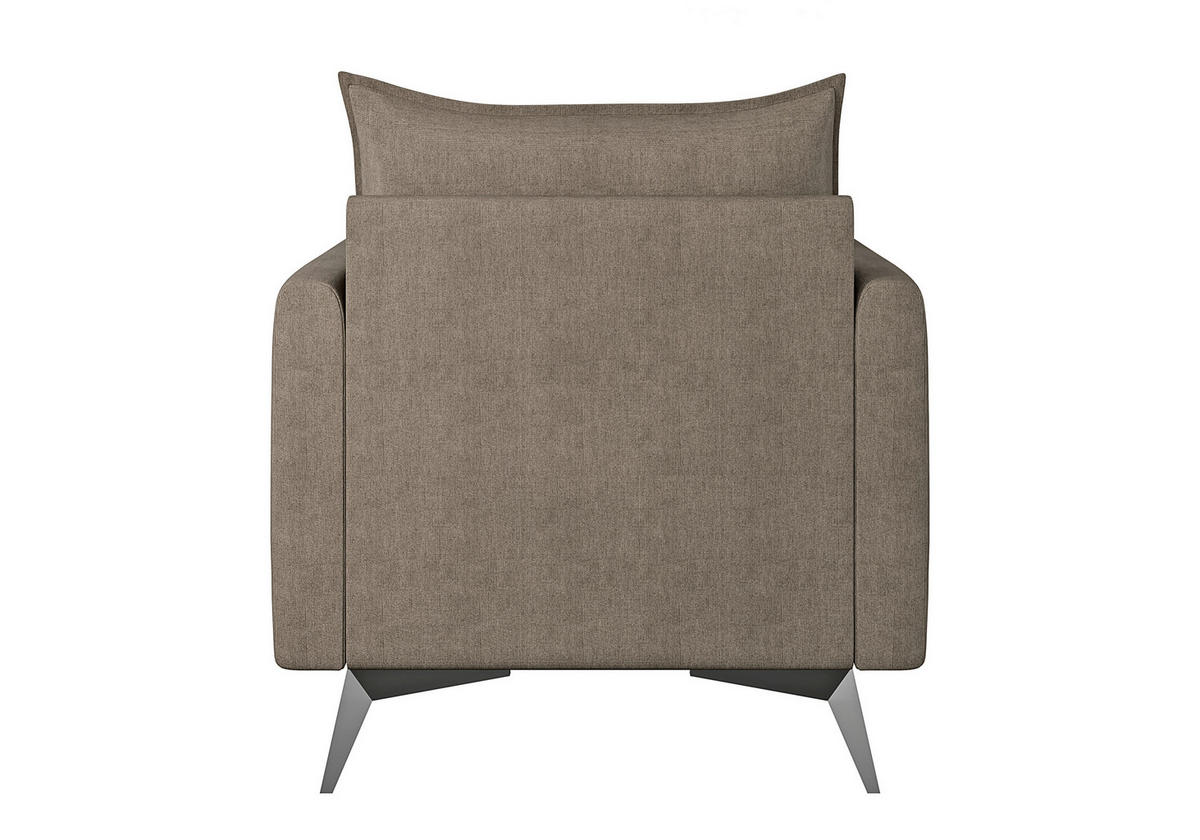 SESSEL Pulse Dunkelbeige Luxusmicrofaser - Beige/Schwarz, Holz/Textil (74/86/31cm) - S-Style Möbel