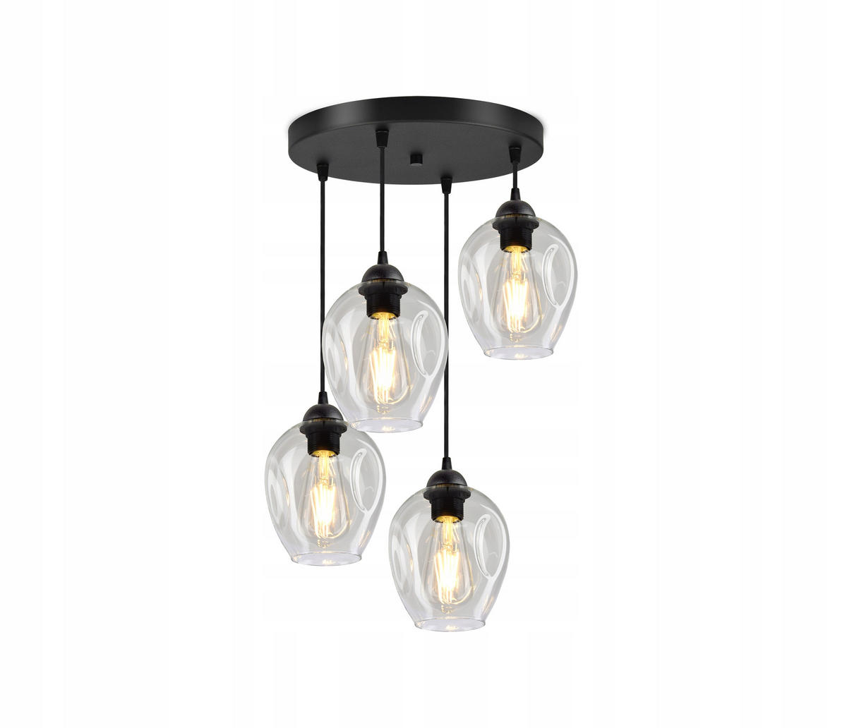 PENDELLEUCHTE Hegel - Transparent/Schwarz, Glas/Metall (35/35/80cm) - kiki design