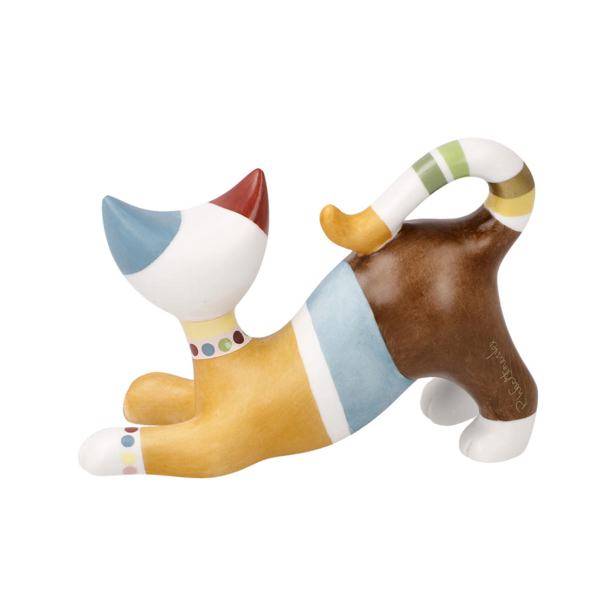 TIERFIGUR Rosina Wachtmeister, Minikatze Milena, Biskuitporzellan, Bunt, 6.5 cm - Multicolor, Keramik (6/8/9cm) - Goebel