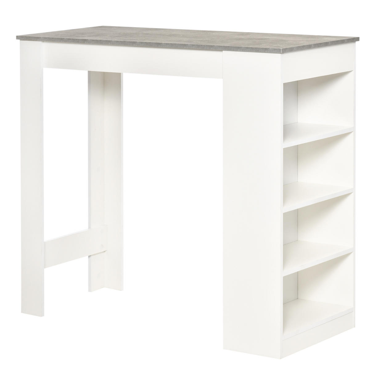 BARTISCH Weiß und Grau 1 Stück - Weiß, Kunststoff (115/50/102.7cm) - GiPP