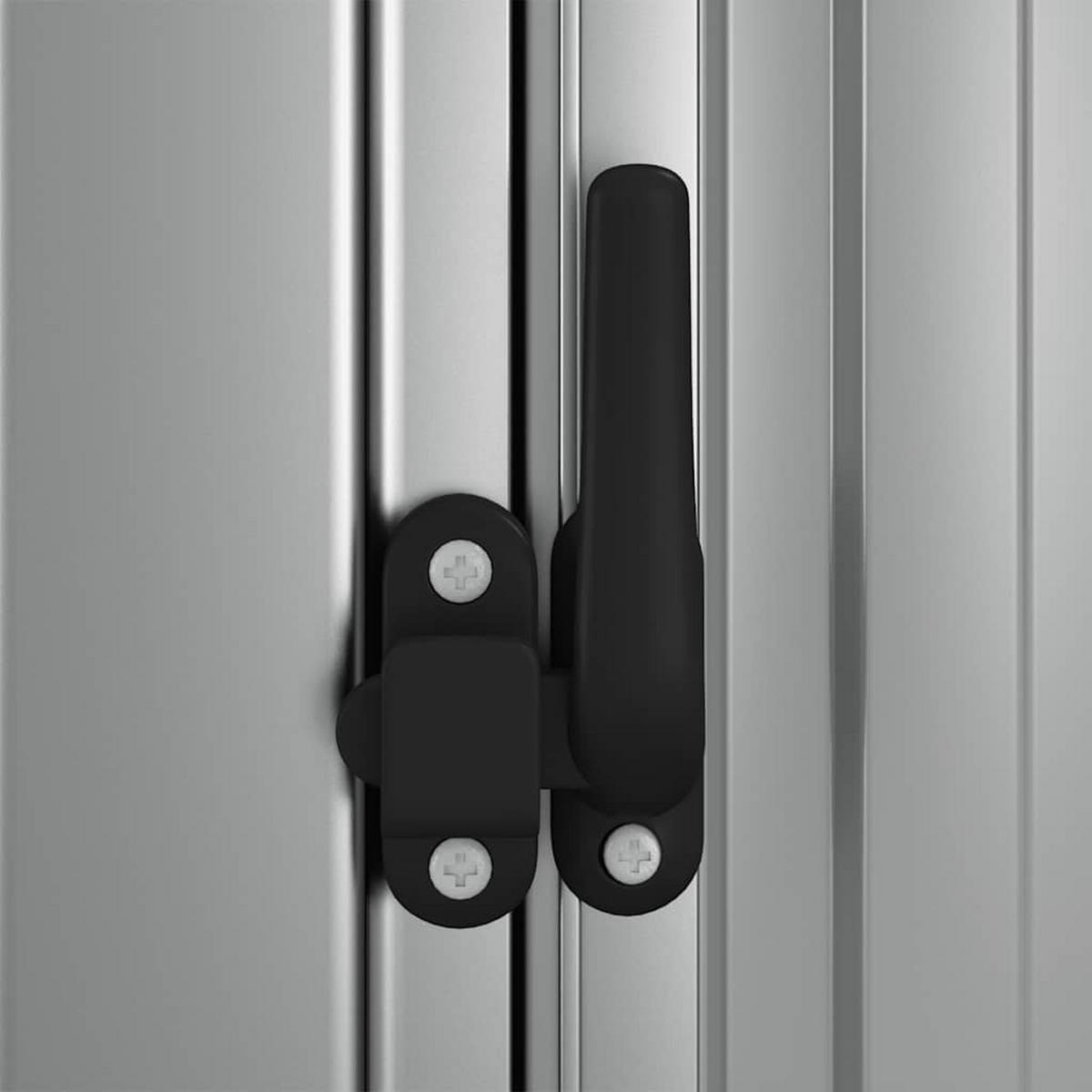 GERÄTESCHUPPEN 180,5/97/209,5 cm, aus Verzinkter Stahl, Grau - Grau, Metall (180.5/209.5/97cm) - vidaXL