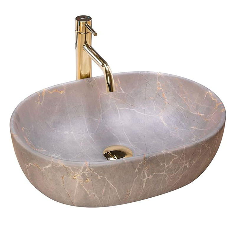 WASCHBECKEN für Badezimmer 485 x 350 x 135mm - Weiß, Keramik (48.5/13.5/35cm) - HOROW
