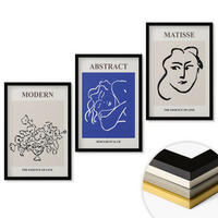 WANDBILDER 3er-Set - 40x60 cm Schwarzer Rahmen - Matisses moderne Plakate - Schwarz, Kunststoff (40/60cm) - ArtPrintCave