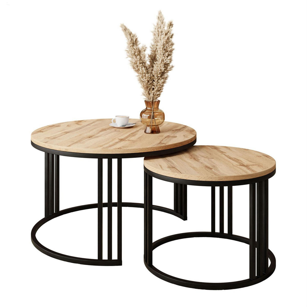 COUCHTISCH 2 in 1 LORI LOFT - Braun, Holzwerkstoff (70/70/48cm) - Lookway