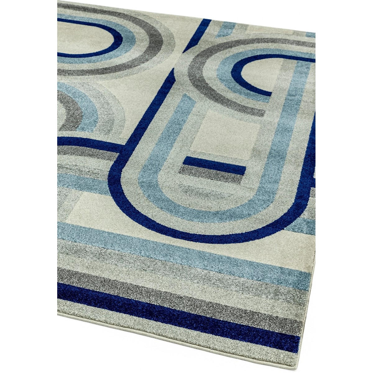 TEPPICH für Wohn- und Schlafzimmer im Retro-Stil von AVON Blau 160 x 230 cm - Blau, Textil (160/230cm) - Novatrend