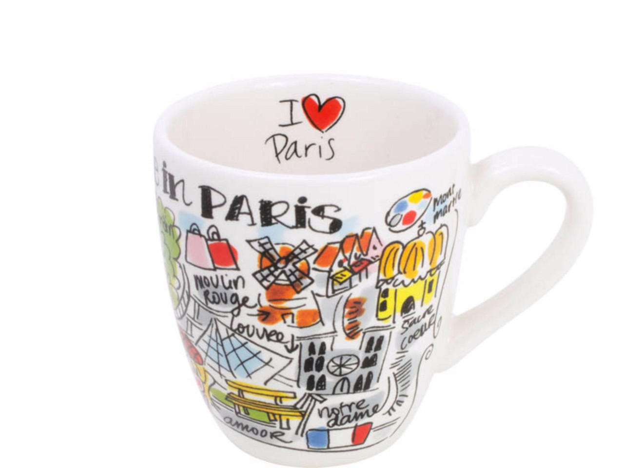 MINI-BECHER Paris in Bunt - 200 ml - Multicolor, Keramik (0.2L) - Blond Amsterdam