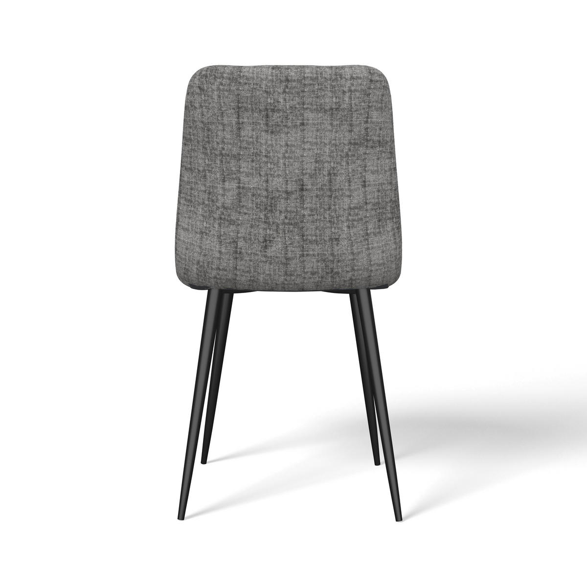 STUHL Mino Hellgrau Webstoff Gepolstert - Hellgrau, Holz (46/88/54cm) - Bessagi Home