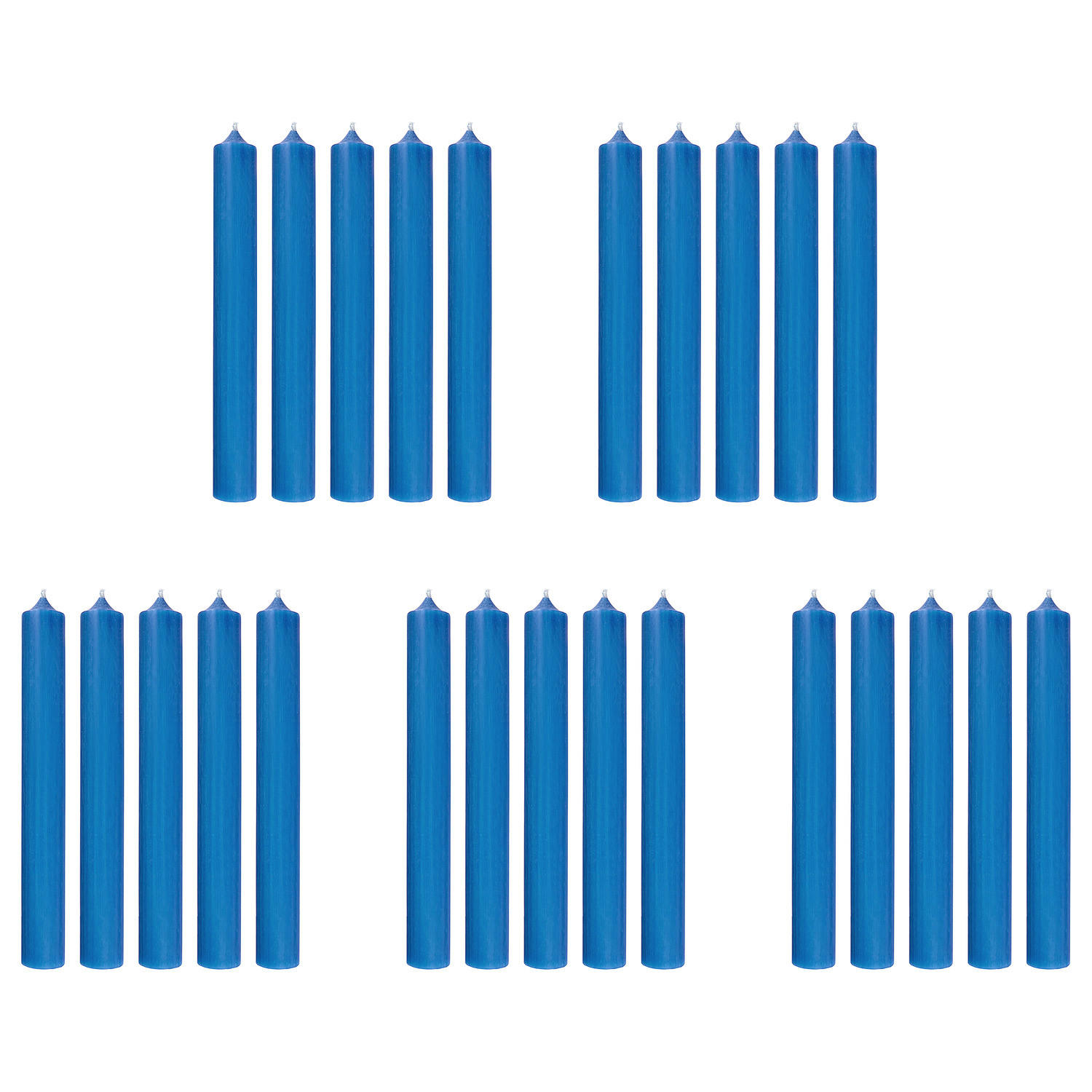 STABKERZE (25er Set) Rainbow - Blau, Paraffin (2.2/18/2.2cm) - Butlers