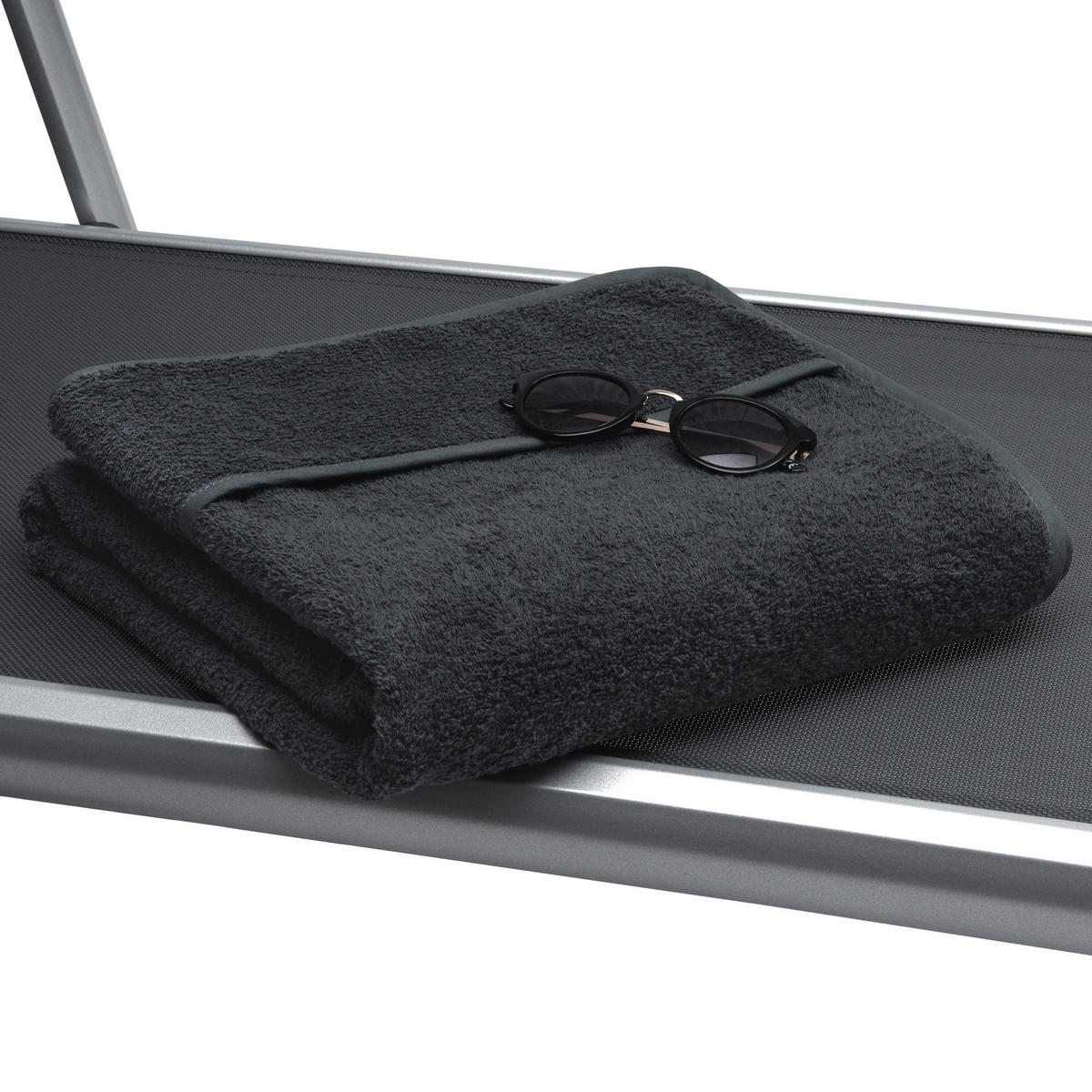 HANDTUCH Marbella 200/70cm Anthrazit - Anthrazit, Naturmaterialen/Textil (70/200cm) - Beautissu 
