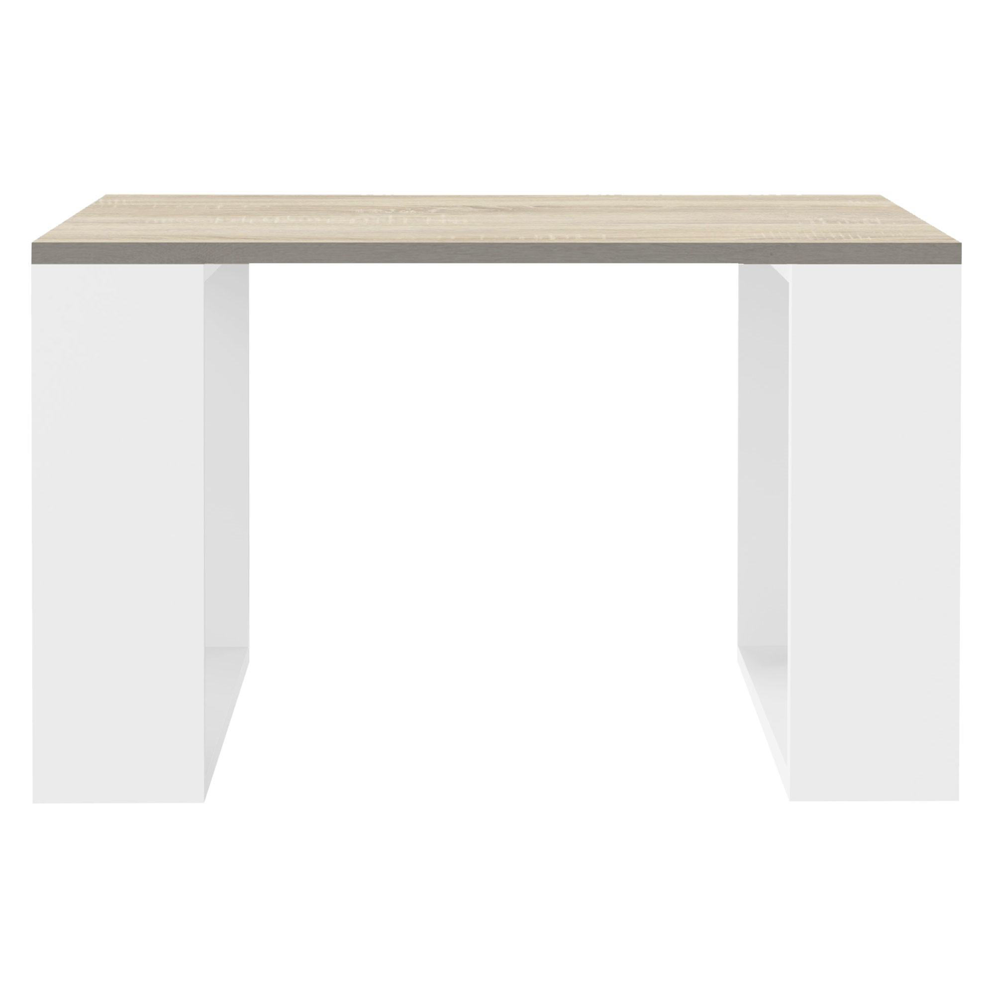 COUCHTISCH rechteckig Eiche-Optik-Weiß 65/65/40 cm - Grau, Holzwerkstoff (65/40/65cm) - ML-DESIGN