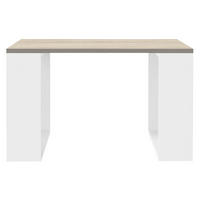 COUCHTISCH rechteckig Eiche-Optik-Weiß 65/65/40 cm - Grau, Holzwerkstoff (65/40/65cm) - ML-DESIGN