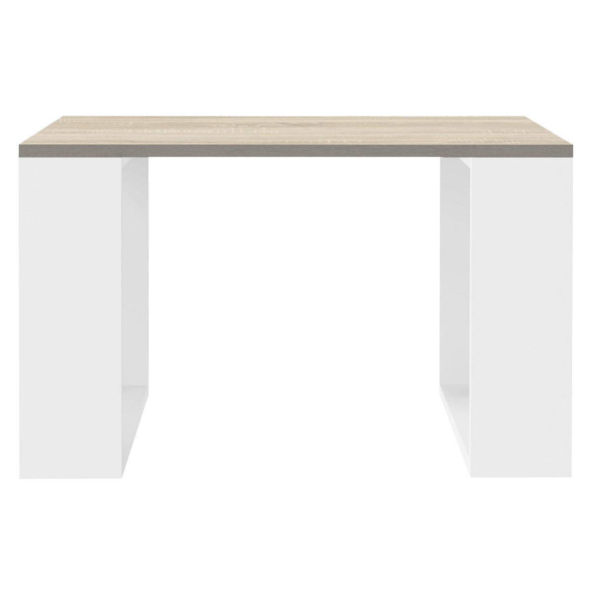 COUCHTISCH rechteckig Eiche-Optik-Weiß 65/65/40 cm - Grau, Holzwerkstoff (65/40/65cm) - ML-DESIGN
