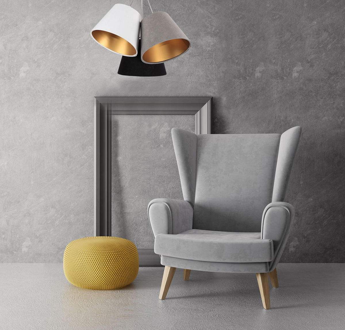 HÄNGELEUCHTE Gold 26/19 cm - Goldfarben, Kunststoff (26/0.8/19cm) - ONZENO