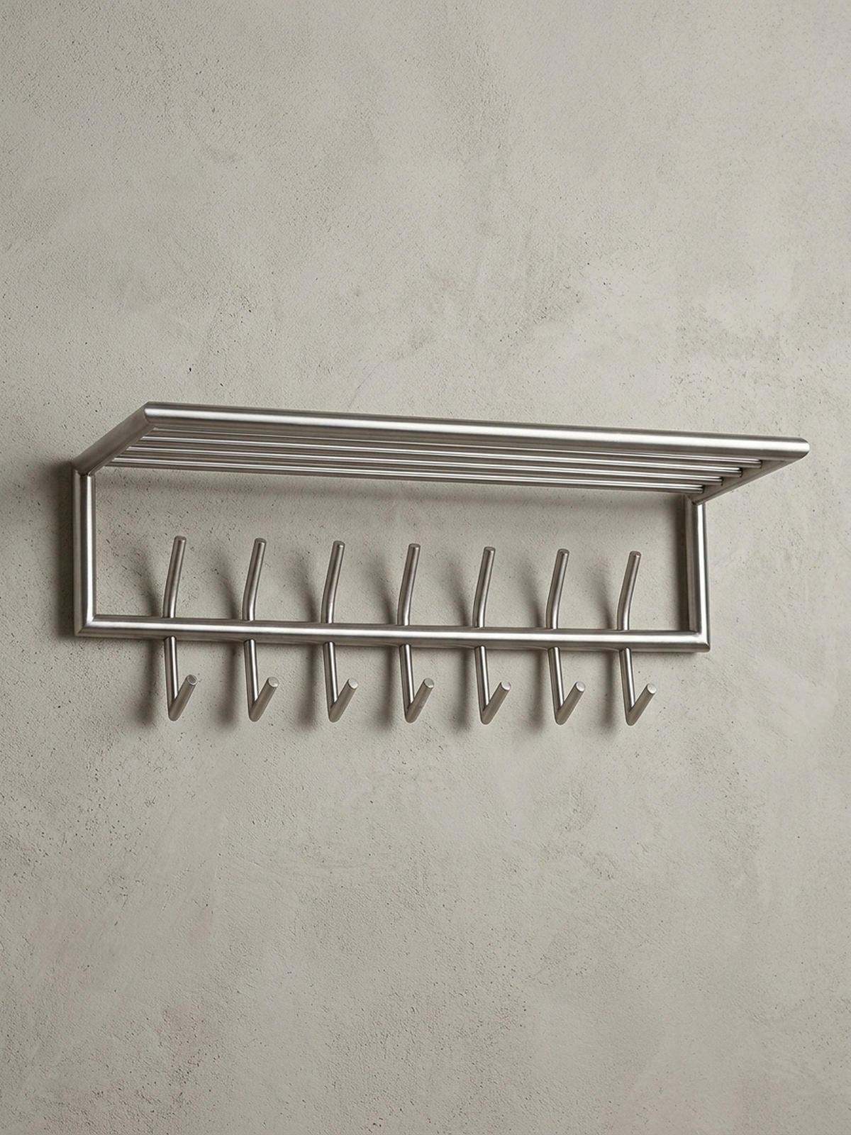 WANDGARDEROBE Metall Silber Modern mit Aufbewahrungsmöglichkeiten - Silberfarben, Metall (75/29/30cm) - KADIMA DESIGN