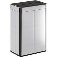 MÜLLEIMER DE-08920 55 L mit Schmetterlingsdeckel & automatischer Öffnung Silberfarben - Silberfarben, Metall (26.5/59/41cm) - ComfortXL