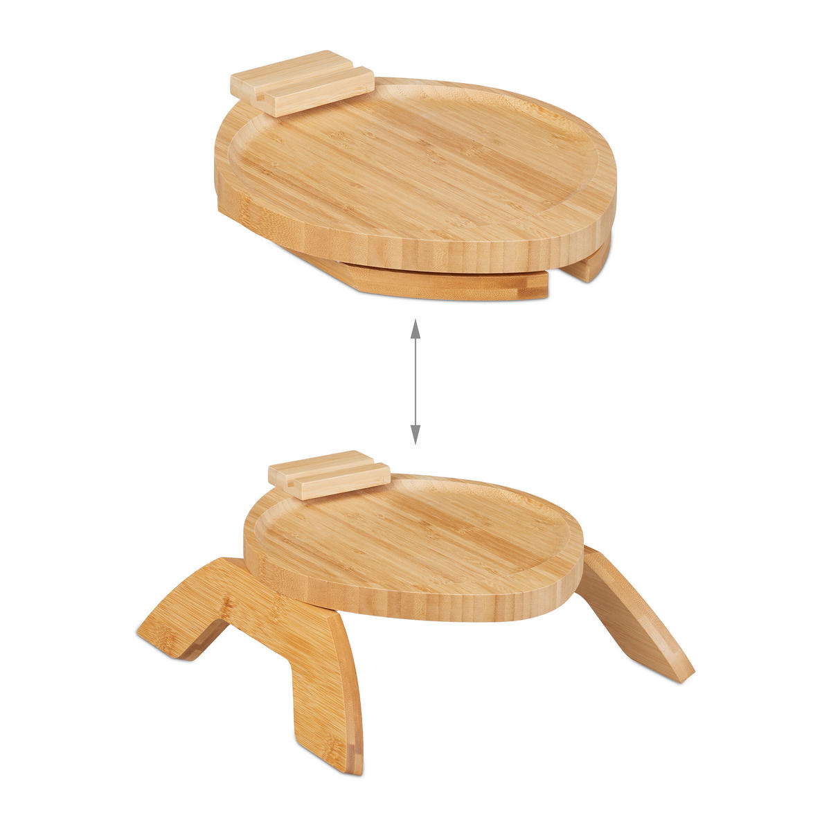 SOFATABLETT - Hellbraun, Holz (30/12/30cm) - Relaxdays