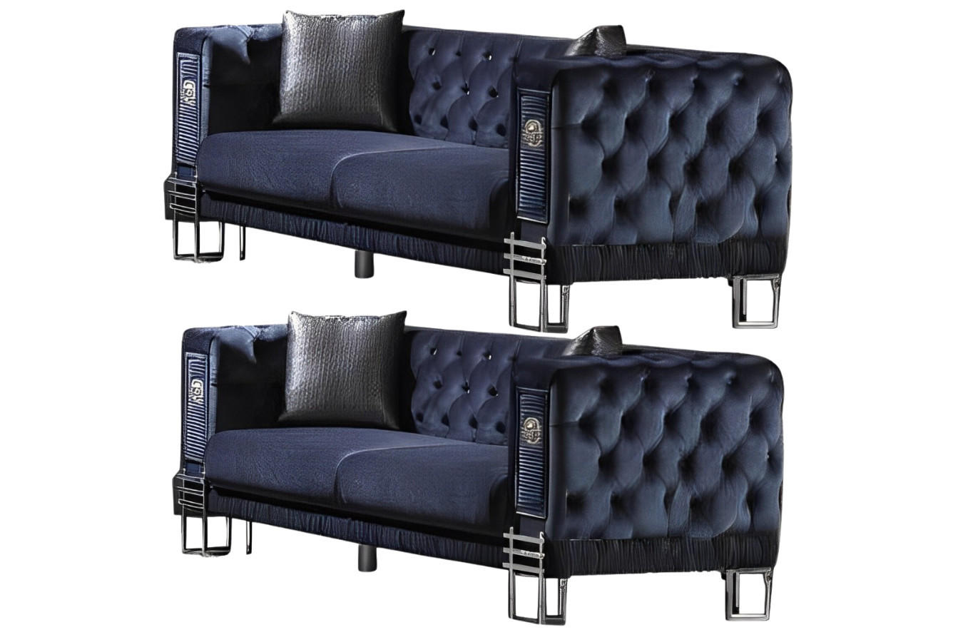 SITZGARNITUR Löwe Anthrazit Stellvariante:3+2 - Anthrazit, Holz (230/82/95cm) - Villa Möbel